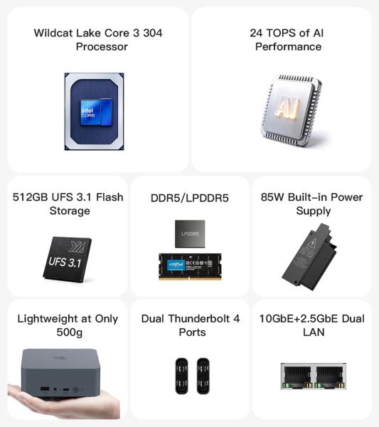 Мини-ПК Beelink EQi 304: Когда смартфонная память UFS 3.1 встречается с Intel Wildcat Lake