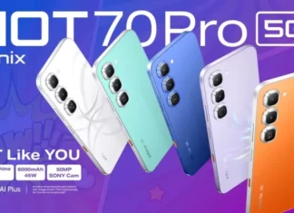 Infinix HOT 70 Pro 5G: смартфон, который меняет цвет, борется с укачиванием и интегрирует ChatGPT прямо в кнопку