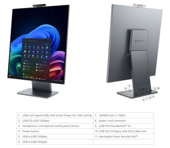 Вертикальная реальность: Lenovo выпустила моноблок ThinkCentre X AIO Aura Edition с «квадратным» экраном