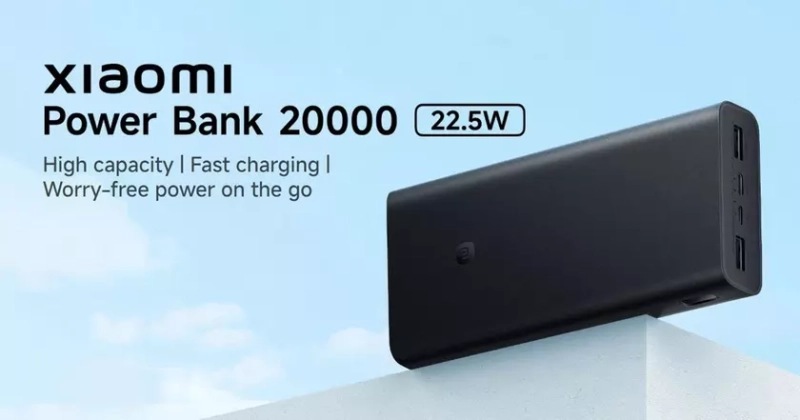 Внешний аккумулятор Xiaomi черного цвета