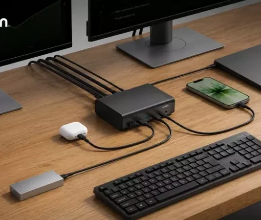 Belkin анонсировала 12-портовую док-станцию INC032: питание 100 Вт, порт 2.5G Ethernet и два 4K-монитора