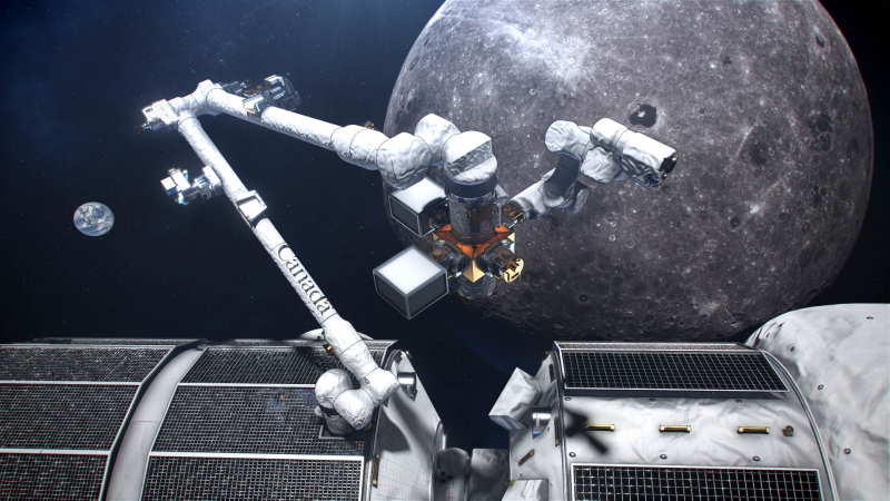 Концепт Canadarm3 на Луне