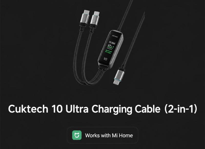 Cuktech выпустит зарядный кабель с экраном и поддержкой Mi Home
