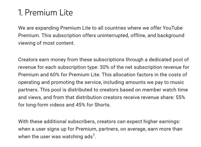 Дешевый тариф YouTube Premium Lite распространяется по всему миру: без YouTube Music и скачивания видео, но и платить придется меньше