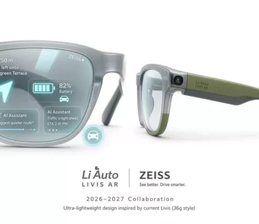 Li Auto и Zeiss раскрыли концепт умных очков с дополненной реальностью