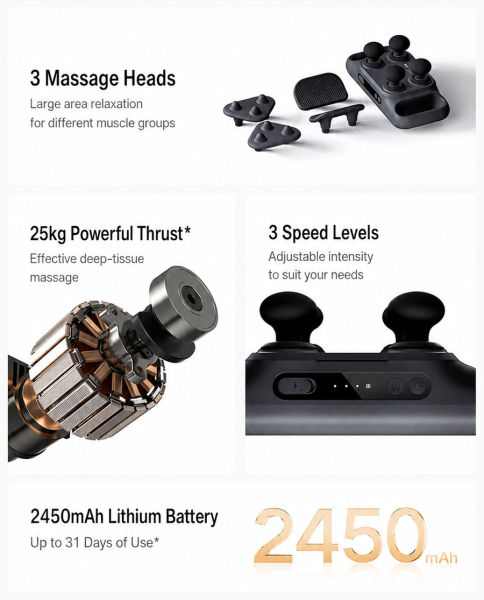 Mijia Fascia Gun 3: массажер от Xiaomi с акцентом на комфорт и функциональность
