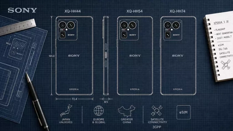 Смартфон Sony Xperia с выключенным экраном