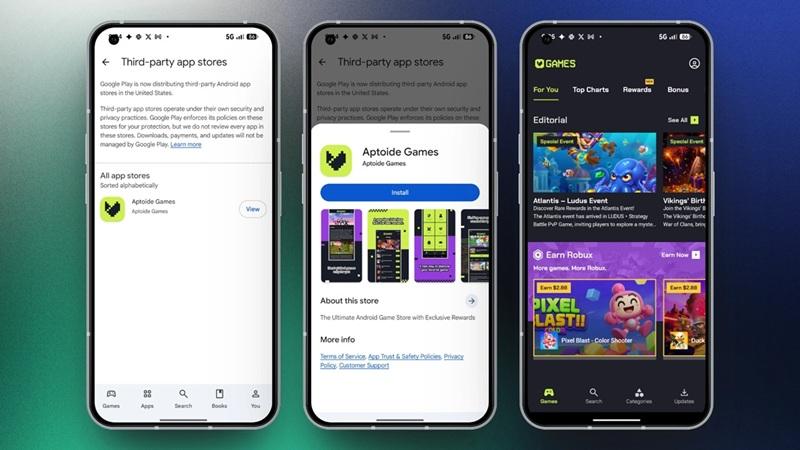 Интерфейс Aptoide Games