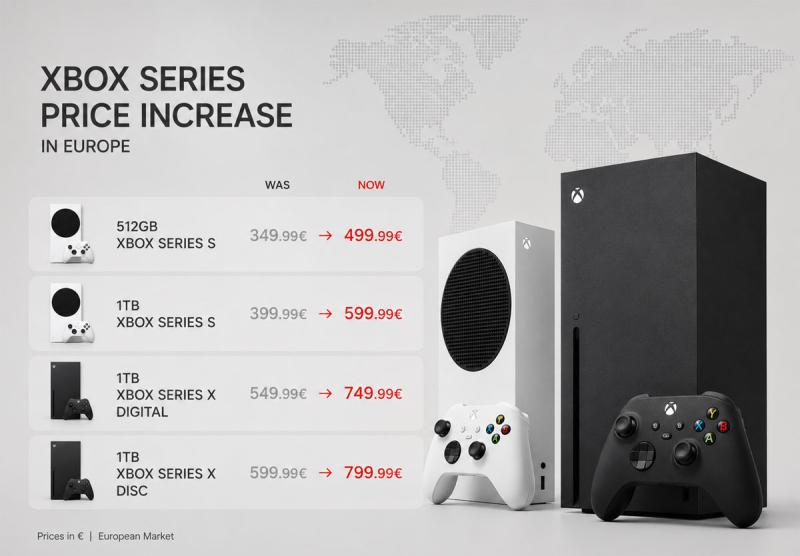 Xbox становится роскошью: Microsoft существенно подняла цены на консоли в Европе