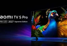 Xiaomi переносит студийные технологии в телевизоры: представлен флагманский TV S Pro 2027 с трёхцветной RGB-Mini LED подсветкой
