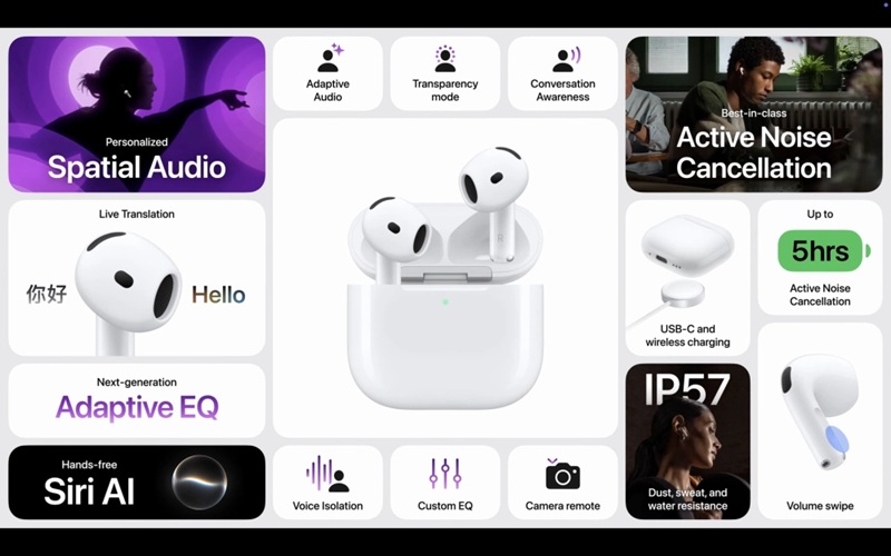 AirPods 5 уже доступны для предзаказа: Apple предлагает две модели наушников в прежнем дизайне, но с улучшенным шумоподавлением и синхронным переводом