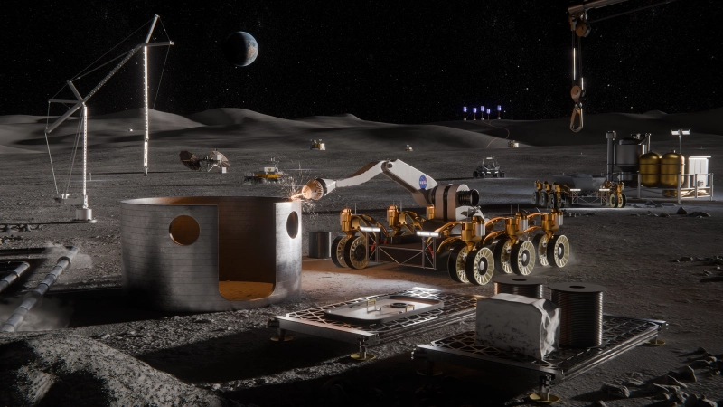 NASA ищет подрядчиков для строительства на Луне: кислород из пыли и солнечные башни