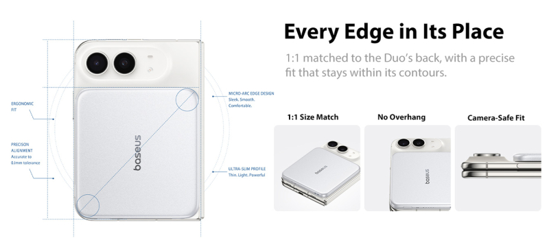 Baseus PicoGo Air AM72 для iPhone Duo вышел раньше срока: толщина 7.9 мм и стандарт Qi2