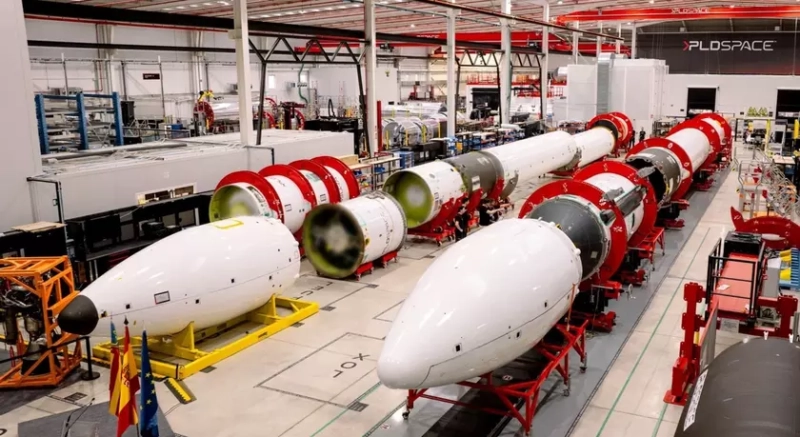 Ракета Miura 5 на испытательном стенде
