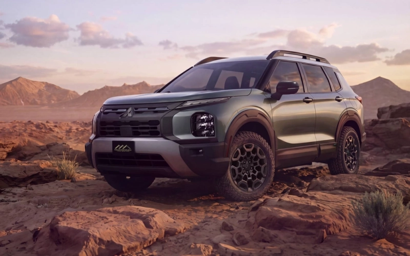 Новый режим Rock и улучшенная геометрия: Mitsubishi анонсировала внедорожный Outlander Diamond Trail Edition