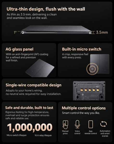 Новый уровень AIoT: как выключатель Xiaomi Smart Switch 2 Pro делает дом еще умнее