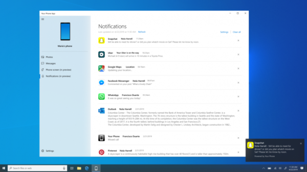 Windows 10 позволит отображать на ПК уведомления с Android-смартфонов