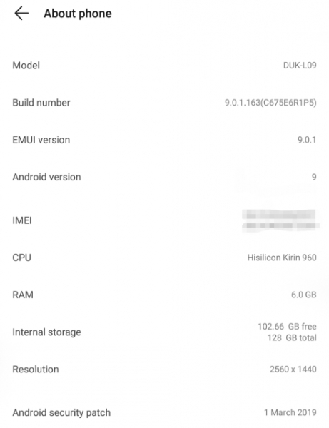 Honor 8 Pro начал обновляться до ОС Android Pie