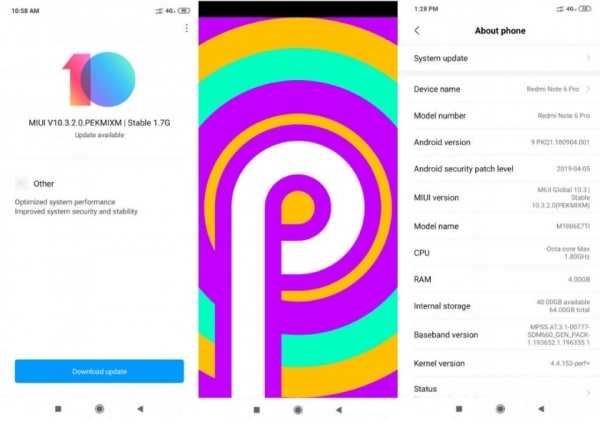 Xiaomi Redmi Note 6 Pro получил стабильную версию Android Pie с оболочкой MIUI 10.3