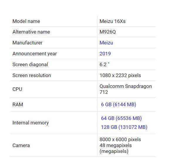 Meizu 16Xs полностью рассекречен за 4 дня до анонса: «монобровь», Snapdragon 712 и тройная камера