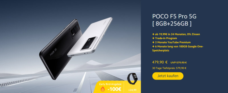 POCO F5 Pro поступит в продажу в Европе от 580 евро, но со скидкой 100-130 евро